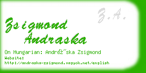 zsigmond andraska business card
